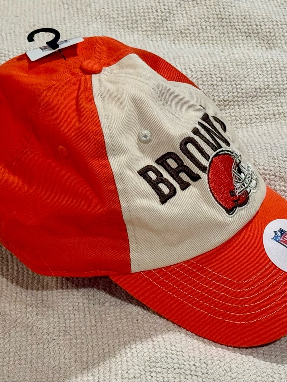 NFL Cleveland Browns Orange & Cream Interior Logo Baseball Cap NEW